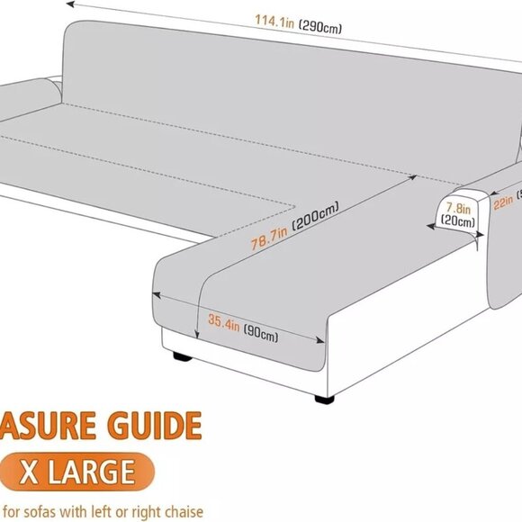 Upgraded Sectional Couch Covers 100% Waterproof L Shaped Sofa Slipcover - Picture 2 of 5